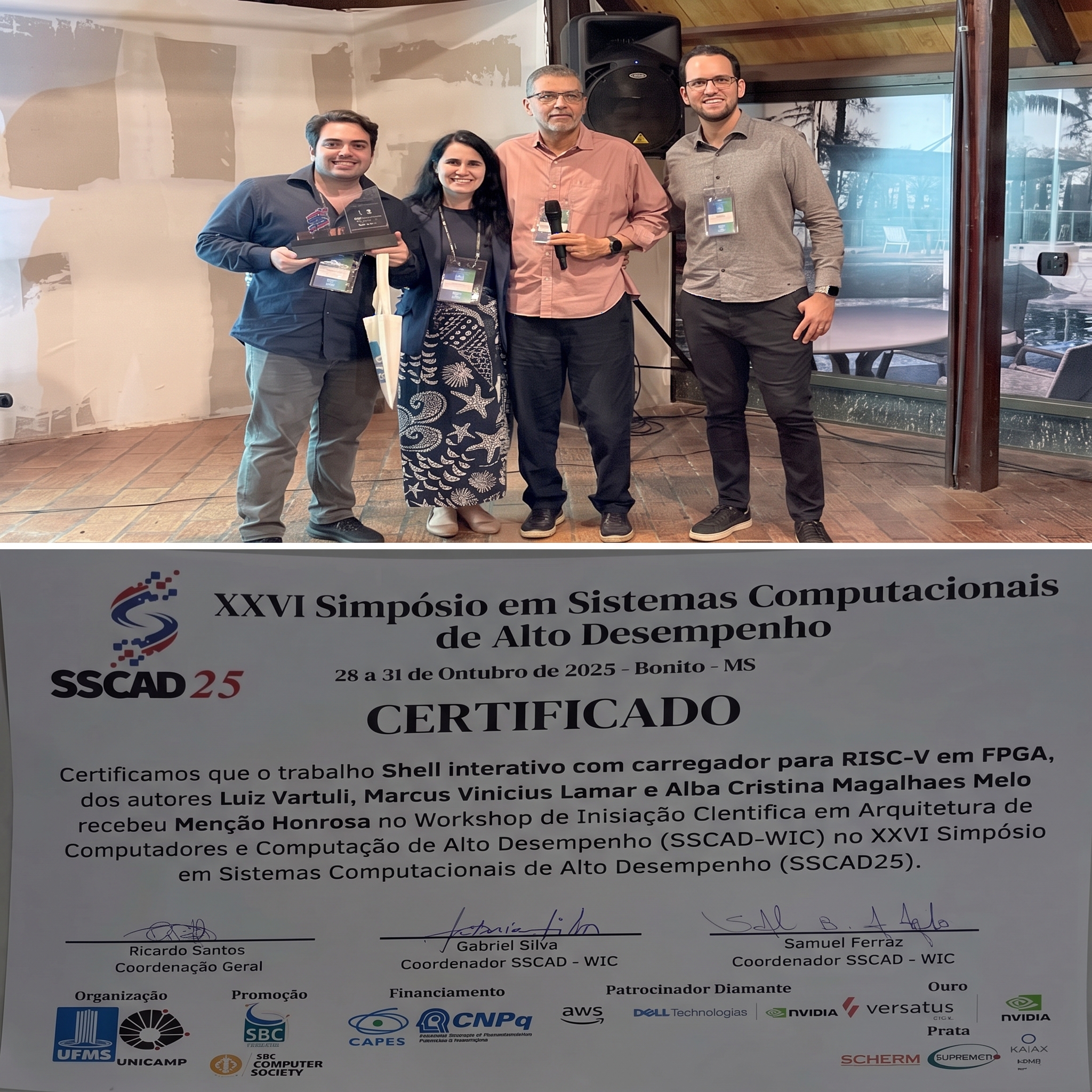 Premiação de Luiz Vartuli no WIC/SSCAD 2025