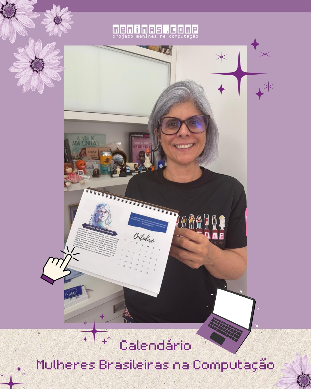 Página de Outubro do Calendário com Profa. Maristela Terto